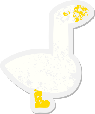 Orijinal gururlu kaz grunge etiketi