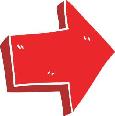 Orijinal karalama kırmızı ok