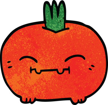 Orijinal karikatür Mutlu kök sebze