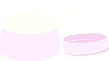 Yüz kreminin orijinal düz renk çizimi