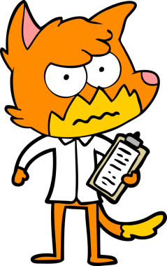 Orijinal çizgi film sinirli tilki