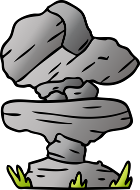 Orijinal el çizimi, gri kaya karalaması.