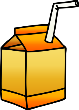 Orijinal gradyan gölgeli karikatür gradyanı gölgeli meyve suyu karikatürü