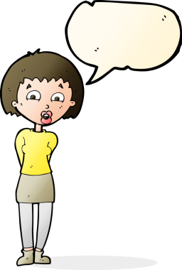 Orijinal karikatür, konuşma balonlu kadını şaşırttı