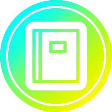 Serin gradyan bitiş ile orijinal not defteri simgesi