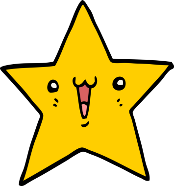 Orijinal mutlu çizgi film yıldızı