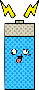 Orijinal çizgi roman tarzı bir pil.