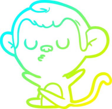 Bir çizgi film maymunu çizimi