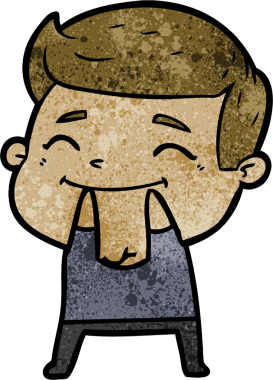 Orijinal mutlu çizgi film adamı