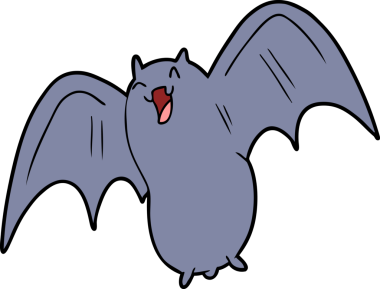 Orijinal ürkütücü çizgi film yarasası