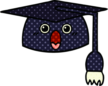 Mezuniyet şapkasının orijinal çizgi romanı.