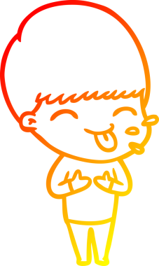 Orijinal sıcak çizgi çizgi film karakteri.