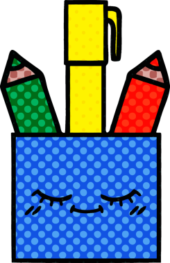 Orijinal çizgi roman tarzı bir kalem kapı.