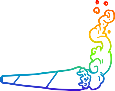 Marihuana ekleminin orjinal gökkuşağı gradyan çizimi