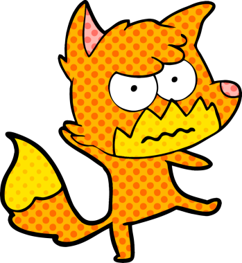 Orijinal çizgi film sinirli tilki