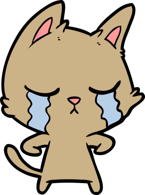 Orijinal ağlayan çizgi film kedisi