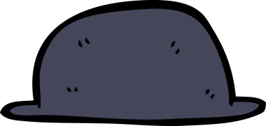 Bir insan tarafından çizilmiş orijinal çizgi film şapkası.