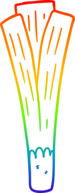 Orjinal gökkuşağı gradyan çizimi organik pırasa