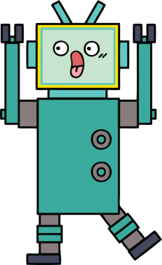 Orijinal şirin robot karikatürü