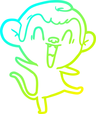 Çizgi film karakteri gülen maymunun orjinal çizimi