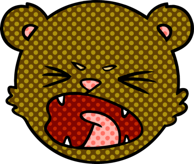 Orijinal şirin çizgi film ayıcık suratlı