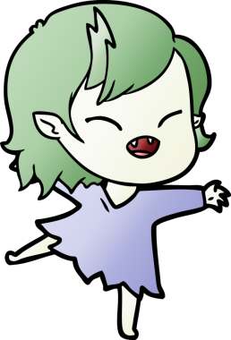 Orijinal gülen vampir kız çizgi filmi