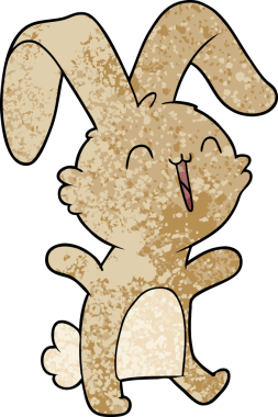 Orijinal mutlu çizgi film tavşanı