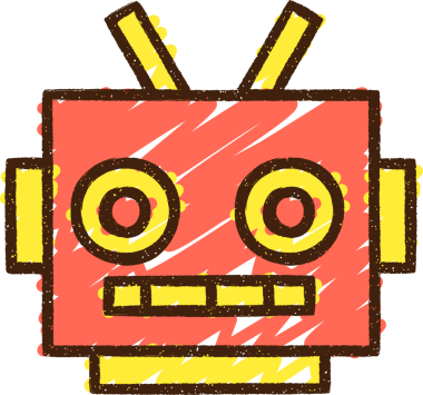 Orijinal Robot Başı Tebeşir Çizimi