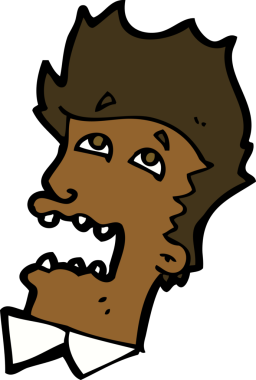 Orijinal karikatür korkmuş adam