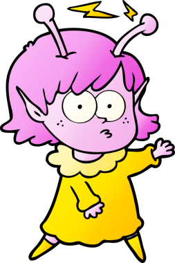 Orijinal uzaylı kız çizgi filmi