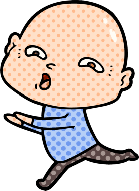 Orijinal karikatür sinirli adam