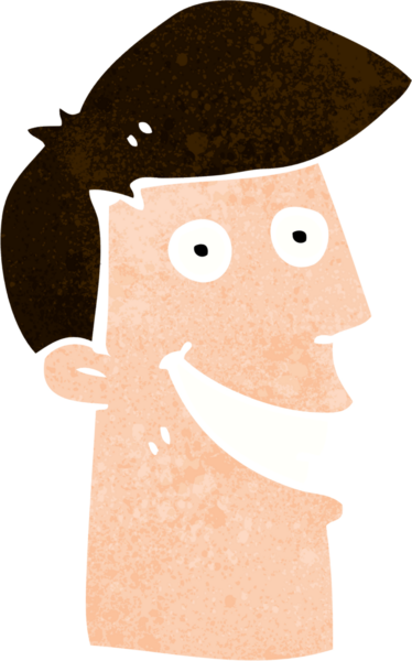 Orijinal sırıtan çizgi film adamı