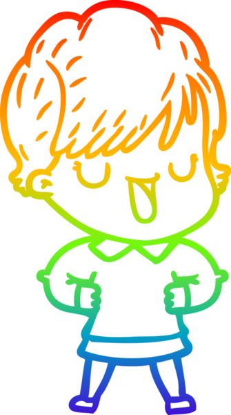 Orijinal gökkuşağı gradyan çizgi çizimi.