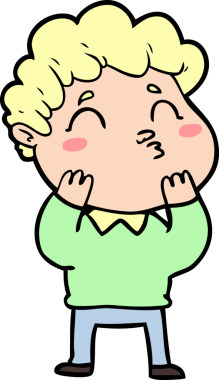 Orijinal karikatür adam somurtuyor