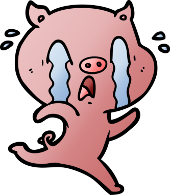 Orijinal ağlayan domuz çizgi filmi