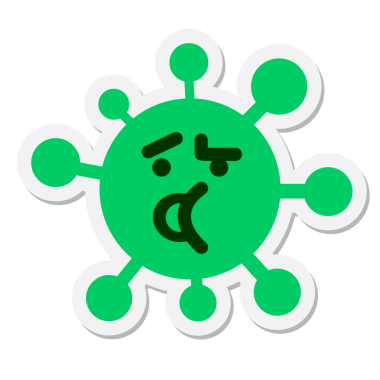 Orijinal kafası karışık konuşan virüs etiketi