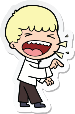 Gülen adamın orijinal çıkartması.