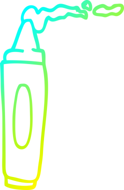 Çizgi film boyama kaleminin orijinal soğuk eğimli çizimi