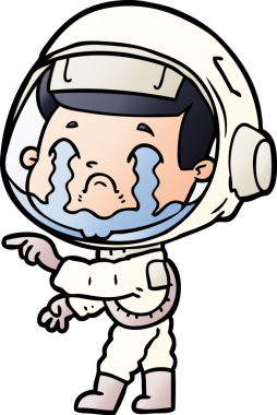 Orijinal ağlayan astronot çizgi filmi