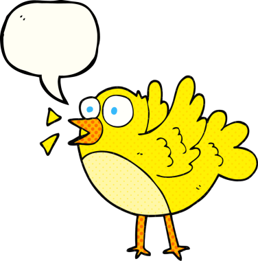 Orijinal serbest çizim çizgi roman konuşma balonu çizgi film kuşu