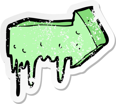 Çizgi film sümüksü okunun gerilmiş orijinal yapıştırması