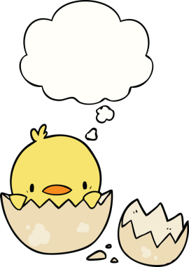 Düşünce baloncuklu orijinal karikatür pilici