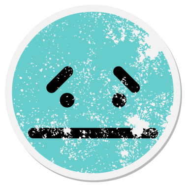 Orijinal basit şaşırmış yüz çemberi