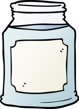 Kavanozdaki orijinal karikatür mumu.