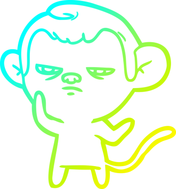 Bir çizgi film maymunu çizimi