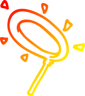 Orijinal sıcak eğim çizgisi bir çizgi melek halkasının çizimi