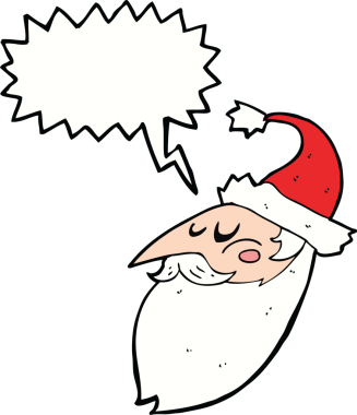 Konuşma balonlu orijinal noel baba yüzü