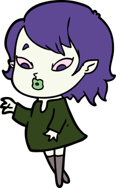 Orijinal şirin vampir kız çizgi filmi.