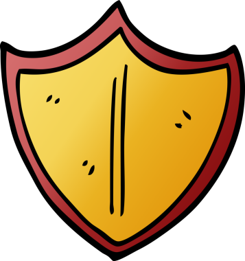 Orijinal karikatür eski kalkan