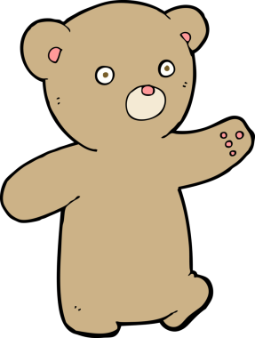 Orijinal çizgi film ayısı.